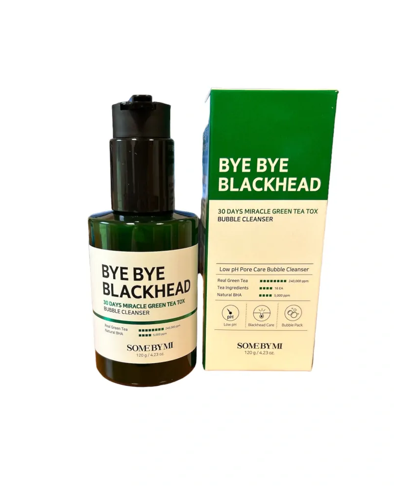 Some By Mi Bye Bye Blackhead 30 Days Miracle Green Tea Tox Bubble Cleanser 120 ml