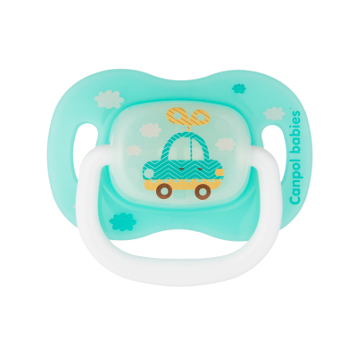 Canpol babies Silikonová savička se symetrickou špičkou 18m+ TOYS