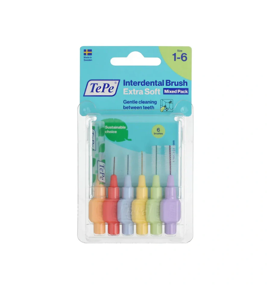 TePe Extra Soft mezizubní kartáčky startovací sada 6 ks