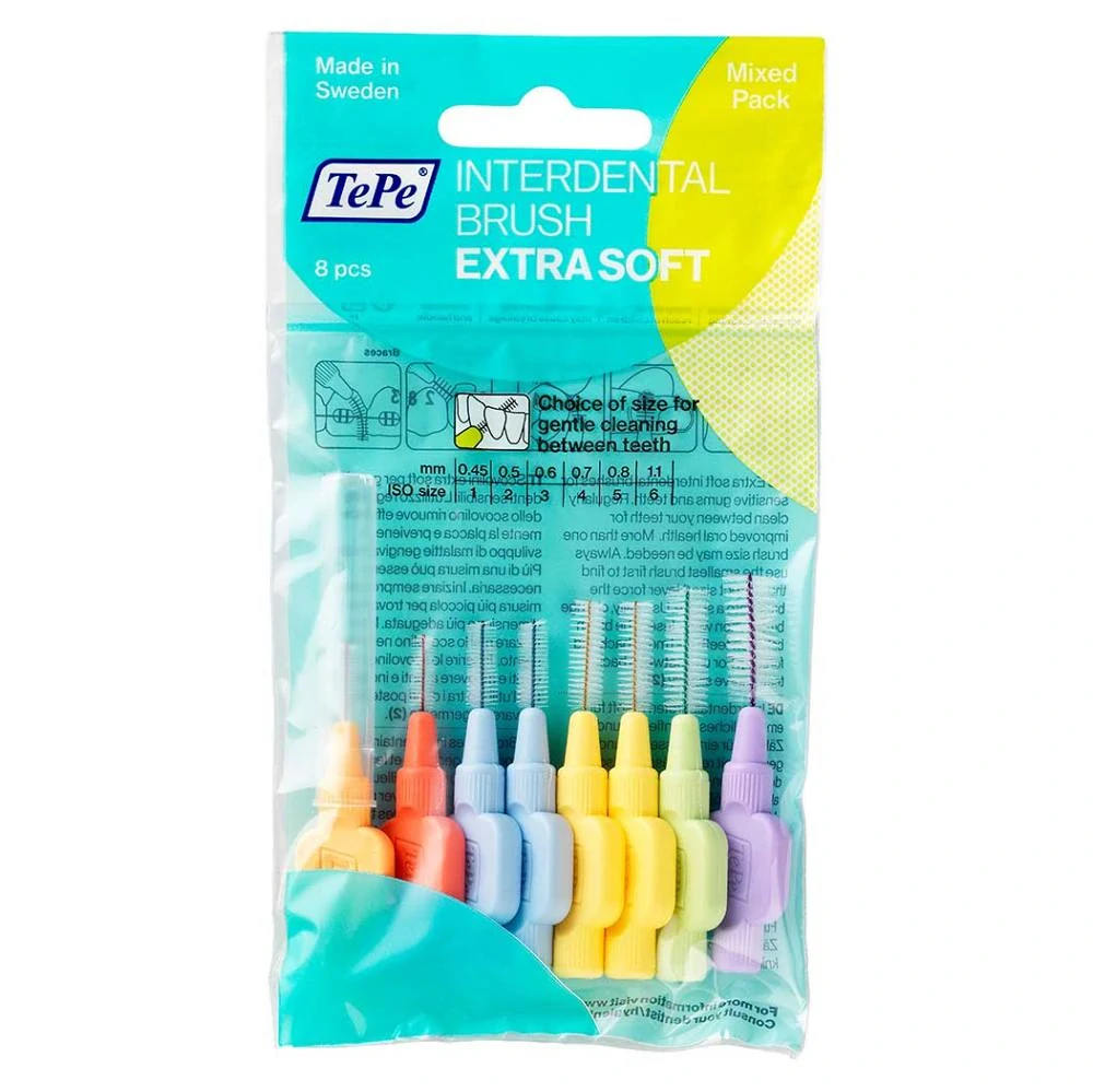 TePe Extra Soft mezizubní kartáčky startovací sada 8 ks