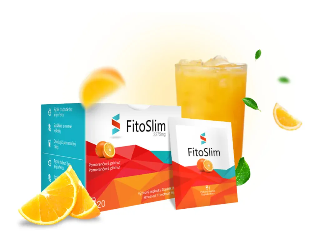 FitoSlim Štíhla línia 20 vrecúšok s práškom na prípravu nápoja pomaranč