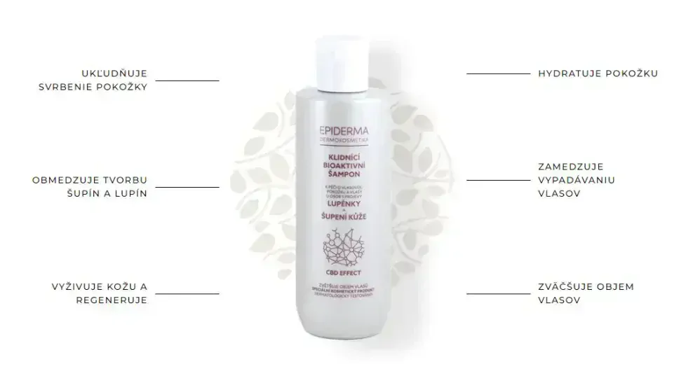 Epiderma Bioaktivní CBD šampon při lupénce 200 ml