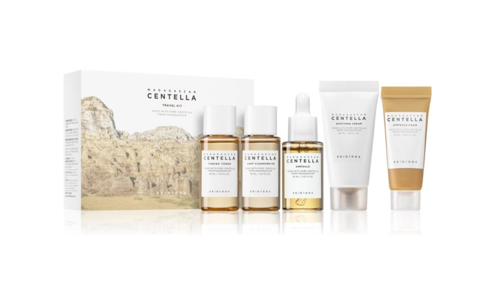 SKIN1004 Madagascar Centella mycí pěna 20 ml + tonikum 30 ml + ampule 30 ml + krém 30 ml + čisticí olej 30 ml dárková sada