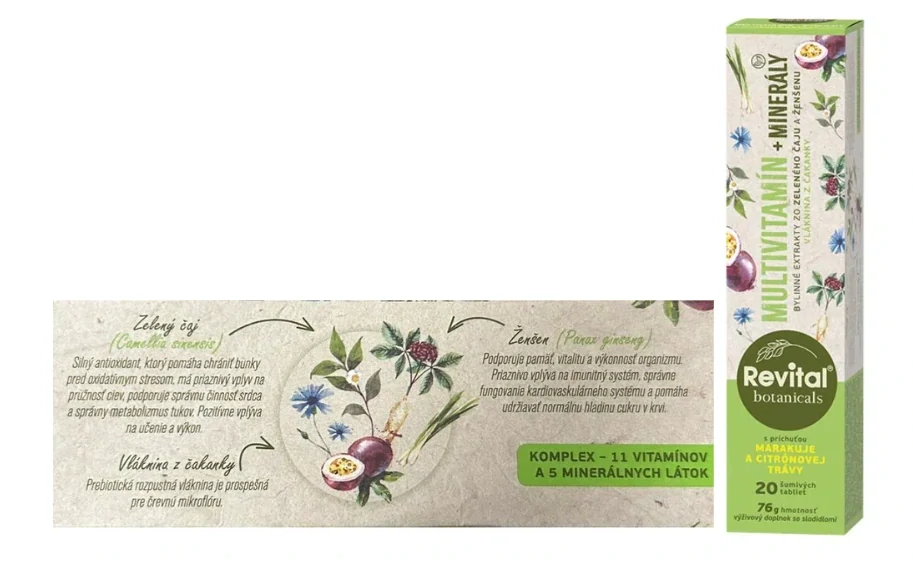 Revital Botanicals vitamin C 1000 mg 20 šumivých tablet