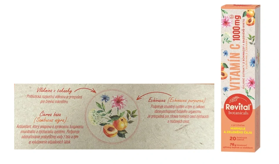Revital Botanicals vitamin C 1000 mg 20 šumivých tablet