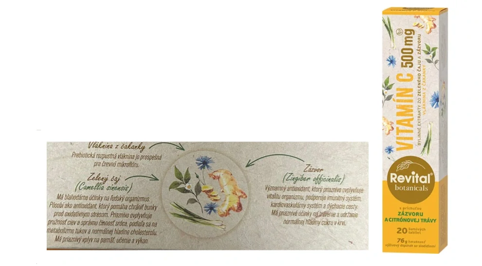 Revital Botanicals vitamin C 1000 mg 20 šumivých tablet