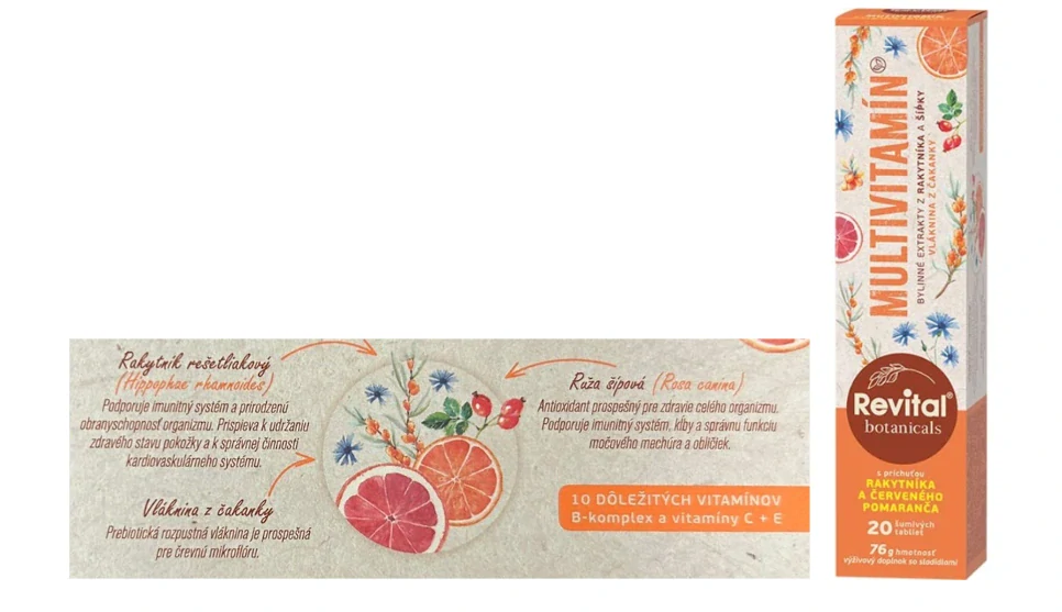 Revital Botanicals vitamin C 1000 mg 20 šumivých tablet
