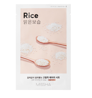 Missha Plátýnková pleťová maska Airy Fit Sheet Mask Rice - 19 g 1 ks