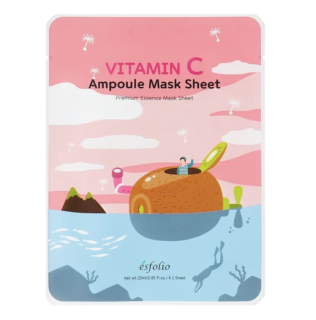 Esfolio Vitamin C Ampoule Mask Sheet Rozjasňující plátýnková maska s extraktem z kiwi 25 ml
